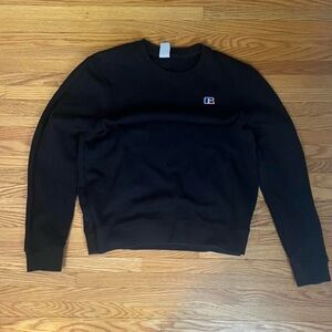 Russell Athletic Black Crewneck Sweatshirt with Small Logo